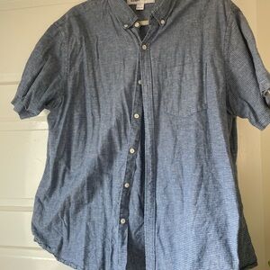Old Navy Men's Casual Blue Button Down Shirt